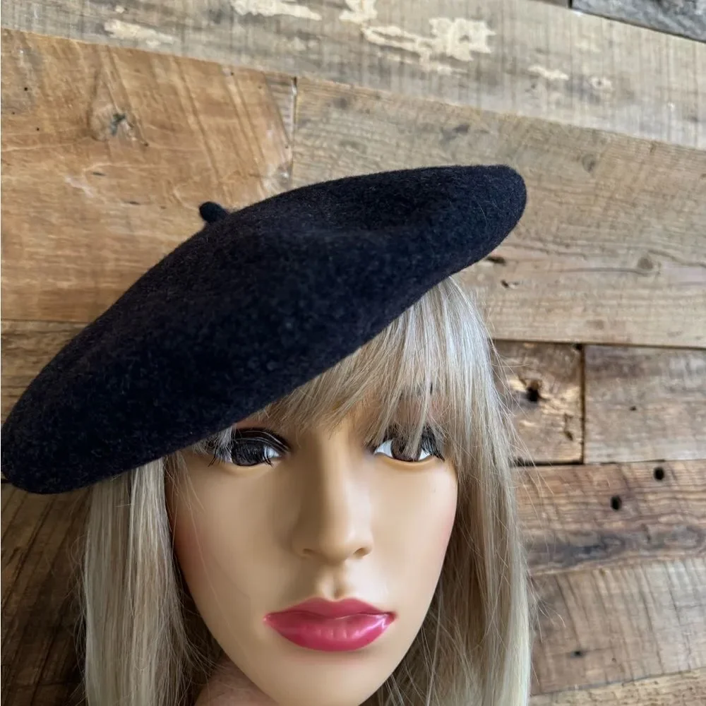 Chantaco impermeable Pure Laine made in France black Beret